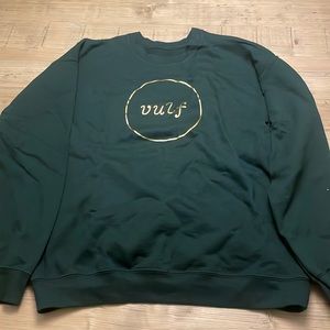 Vulfpeck Green and Gold Crewneck Sweater, Large